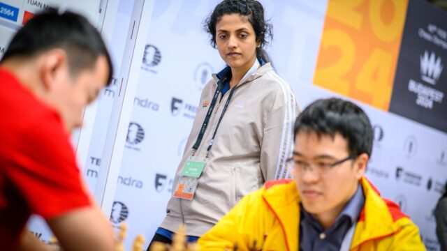 Quang Liêm thắng Vua cờ Đinh Lập Nhân ở Olympiad