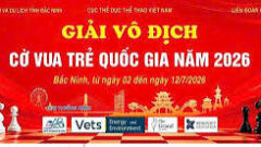 Giải vô địch cờ Vua trẻ quốc gia 2026: Xác định các nhà vô địch nội dung cờ Chớp